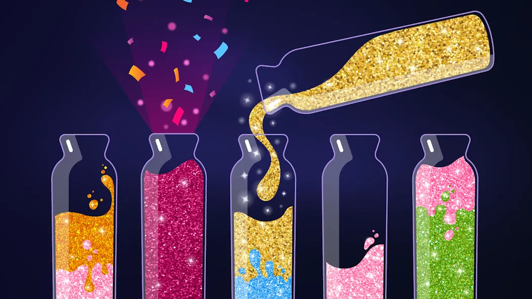 Get Color - Water Sort Puzzle — Мод: Бесконечные подсказки — скриншот 1