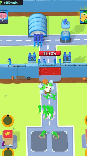 Скачать Zombie Factory Attack (Мод: Много денег и кристаллов) на Андроид — скриншот 5