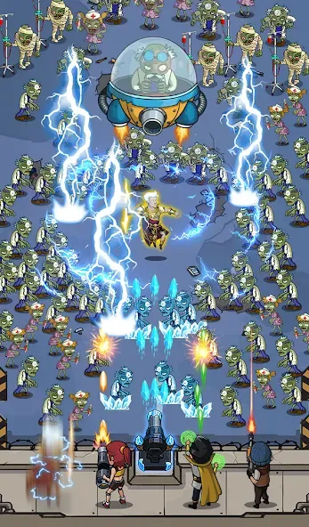 Zombie War Idle Defense Game Mod APK Много денег и кристаллов — Скачать на Андроид — скриншот 2