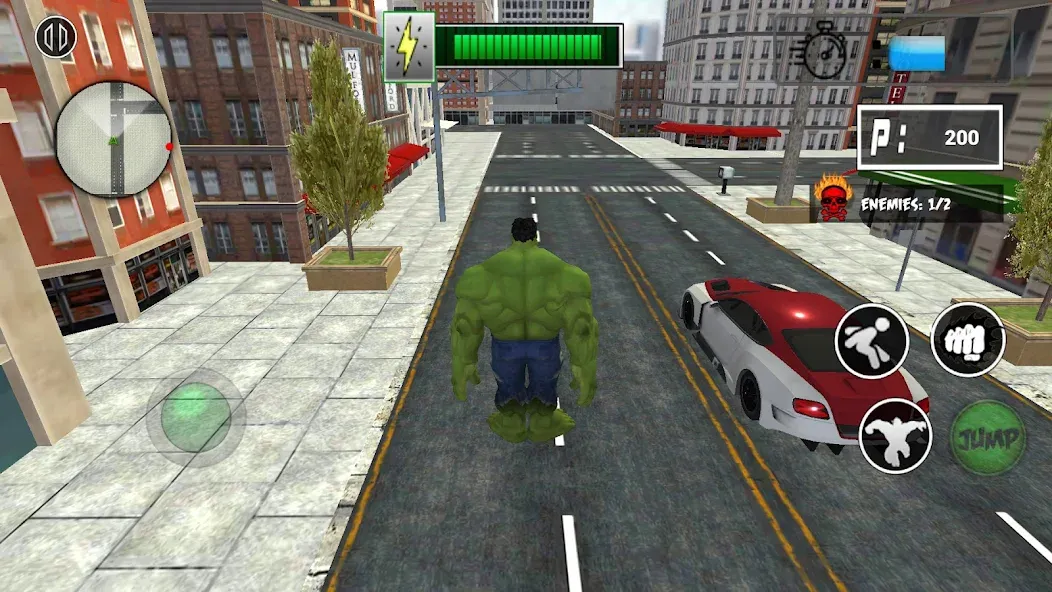 Monster Superhero: Green Fight MOD — Много денег на Андроид — скриншот 2
