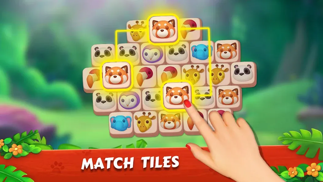 Взлом Zoo Tile - Match Puzzle Game — Много денег и без рекламы — скриншот 4 Взлом Zoo Tile - Match Puzzle Game — Много денег и без рекламы — скриншот 4