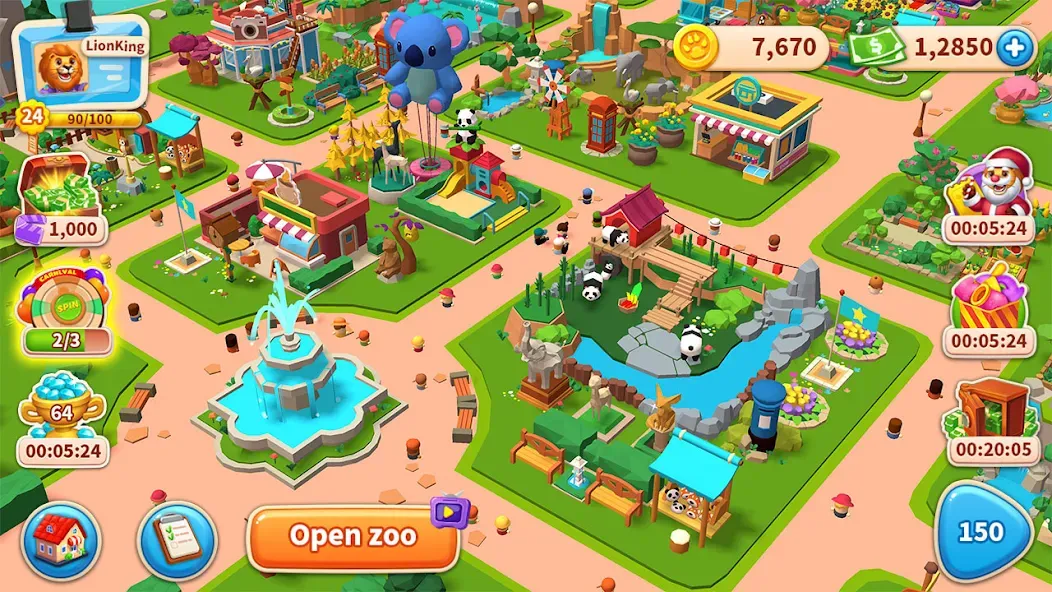 Взлом Zoo Tile - Match Puzzle Game — Много денег и без рекламы — скриншот 5