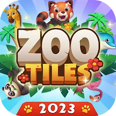 Взлом Zoo Tile - Match Puzzle Game — Много денег и без рекламы