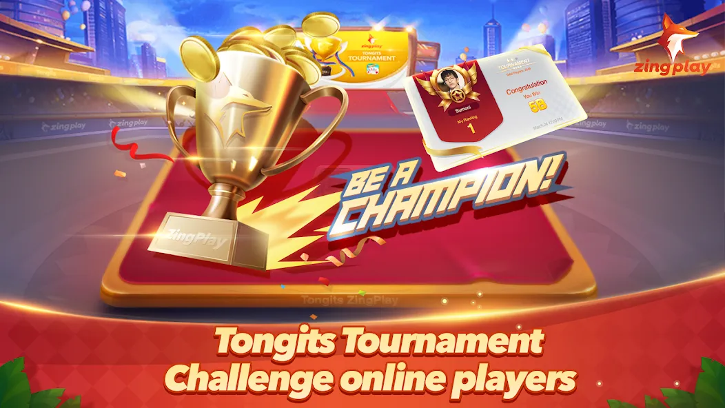 Скачать взломанную Tongits ZingPlay-Fun Challenge — Много золота и фишек — скриншот 1