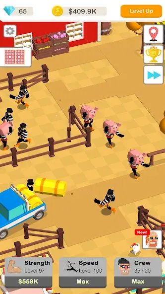 Idle Robbery MOD APK на Android — Много денег — скриншот 2