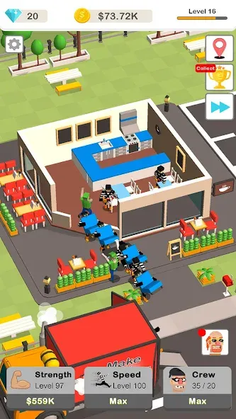 Idle Robbery MOD APK на Android — Много денег — скриншот 5