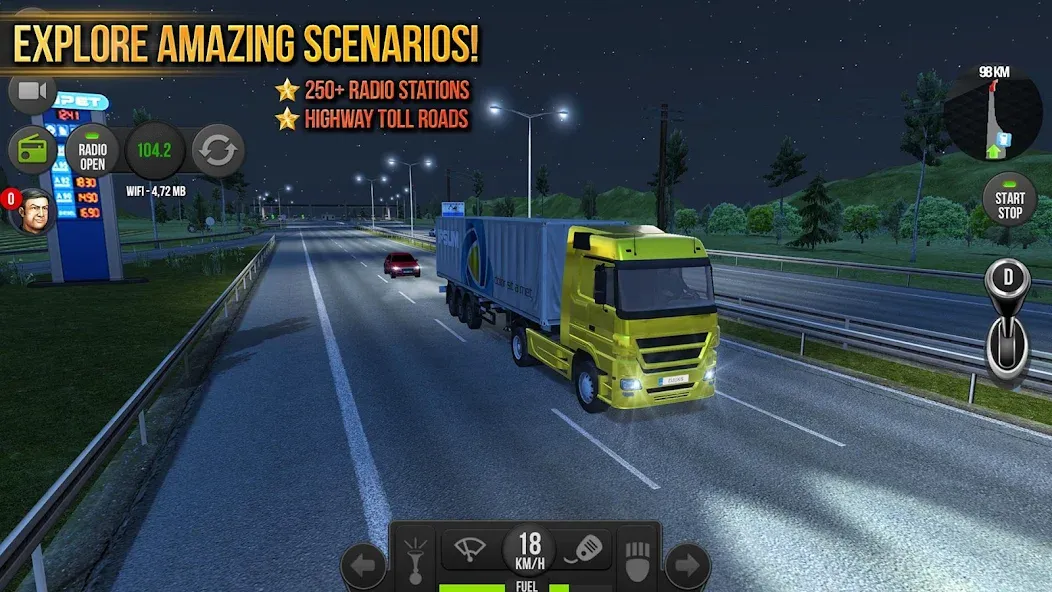 Truck Simulator : Europe MOD APK — Много денег — скриншот 2
