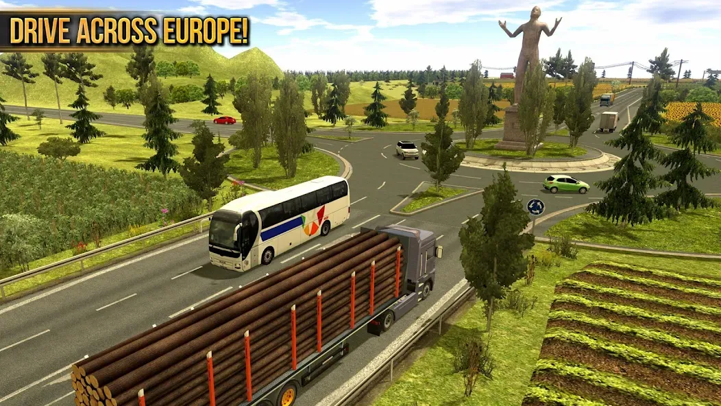 Truck Simulator : Europe MOD APK — Много денег — скриншот 3