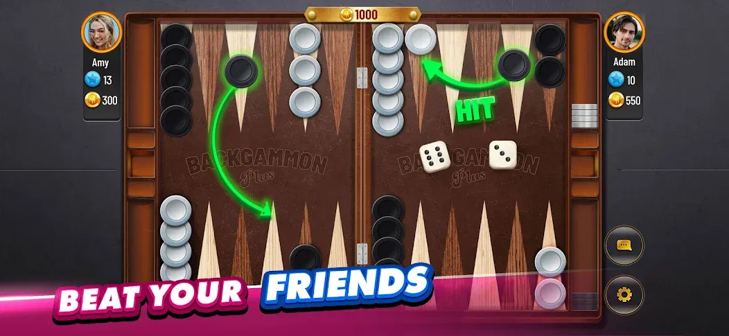 Скачать Backgammon Plus - Board Game на телефон — Много денег и без рекламы — скриншот 3