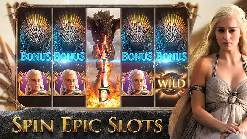 Скачать взломанную Game of Thrones Slots Casino — Бесконечные деньги и золото — скриншот 1