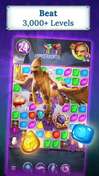 Скачать Harry Potter: Puzzles & Spells (Мод: Бесконечные жизни) на Андроид — скриншот 2
