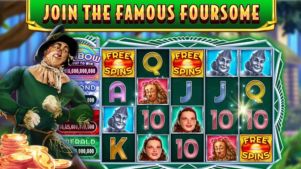 Wizard of Oz Slots Games на Андроид — Взлом на много денег — скриншот 2
