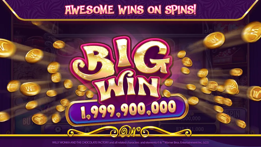 Скачать взлом Willy Wonka Vegas Casino Slots на Андроид — Много монет — скриншот 2