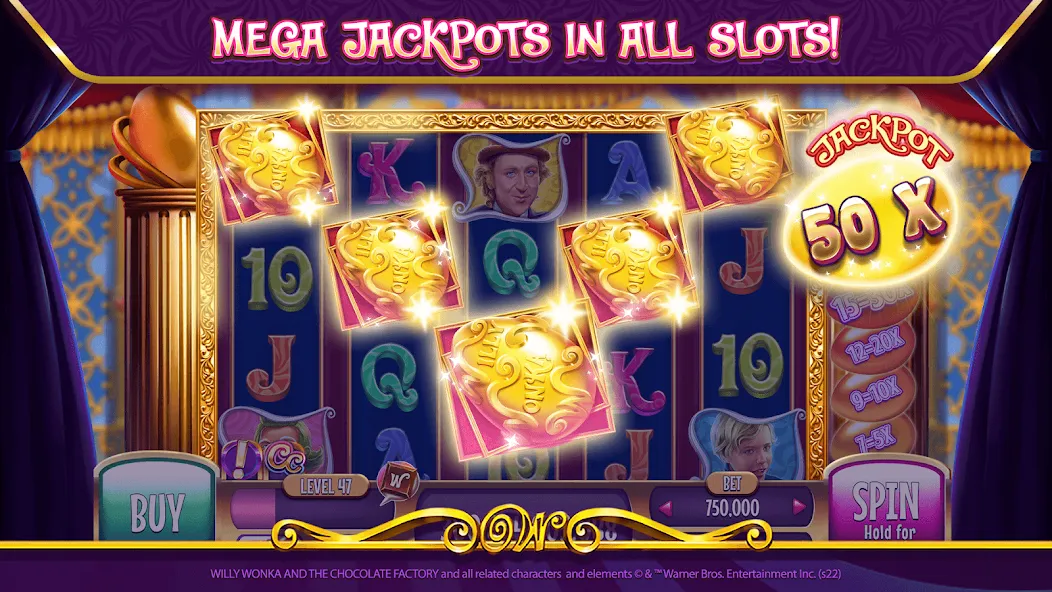 Скачать взлом Willy Wonka Vegas Casino Slots на Андроид — Много монет — скриншот 4