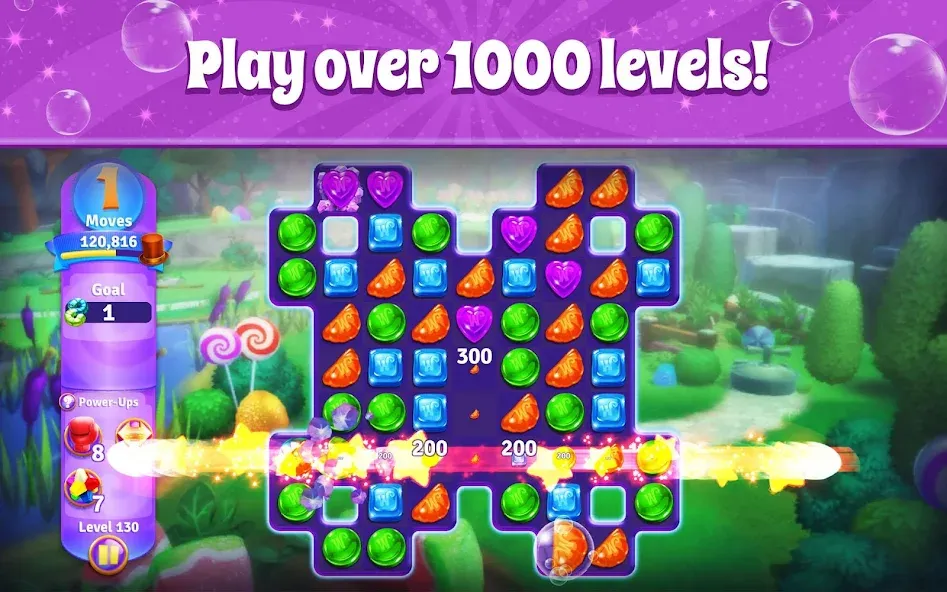 Wonka's World of Candy Match 3 (Мод Бесконечные ходы и жизни) — скриншот 3
