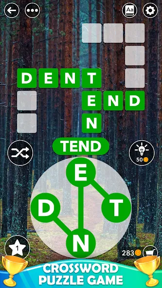 Word Cross: Offline Word Games — Взломанная версия (Бесплатные подсказки) — скриншот 1