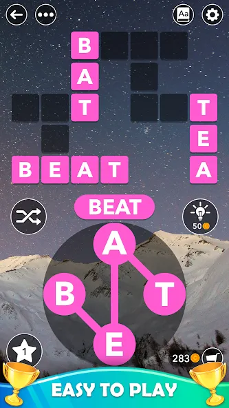 Word Cross: Offline Word Games — Взломанная версия (Бесплатные подсказки) — скриншот 2