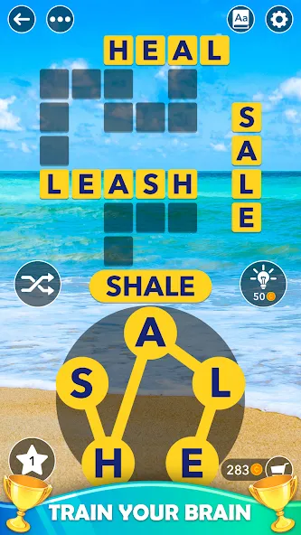 Word Cross: Offline Word Games — Взломанная версия (Бесплатные подсказки) — скриншот 3