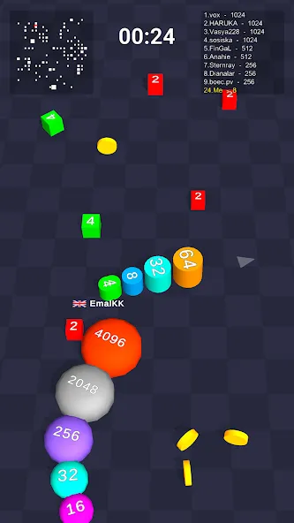 Скачать взлом Cube Arena 2048: Merge Numbers на Андроид — Много денег — скриншот 1