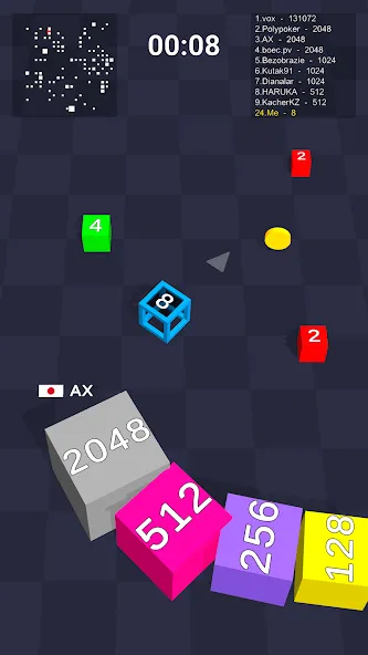 Скачать взлом Cube Arena 2048: Merge Numbers на Андроид — Много денег — скриншот 2