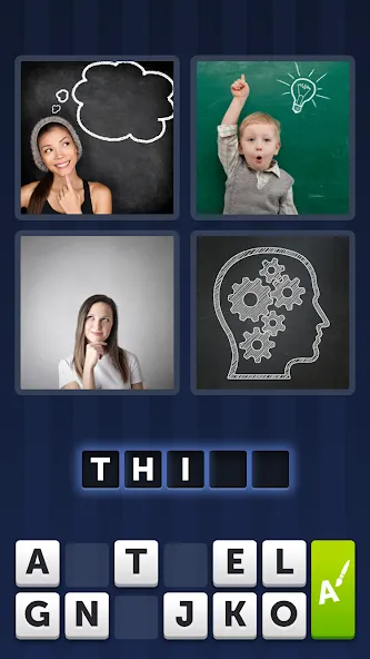 Взломанная 4 Pics 1 Word на Андроид — Взлом на много денег и подсказок — скриншот 1