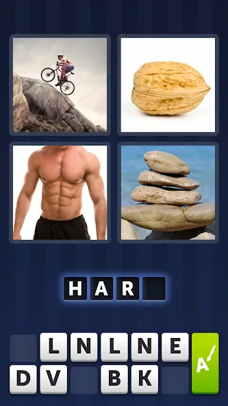 Взломанная 4 Pics 1 Word на Андроид — Взлом на много денег и подсказок — скриншот 2