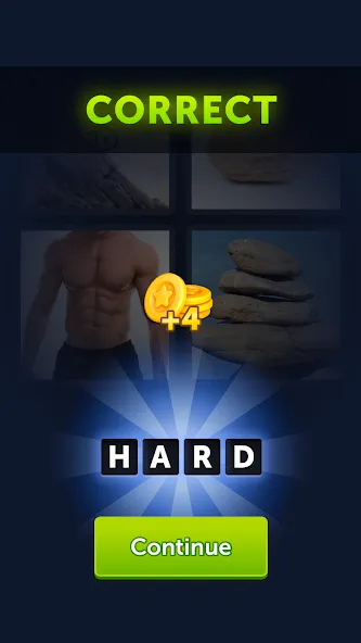 Взломанная 4 Pics 1 Word на Андроид — Взлом на много денег и подсказок — скриншот 3