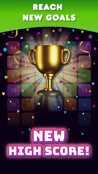 2048: Puzzle Game! Merge Block — Мод: Много денег — скриншот 3
