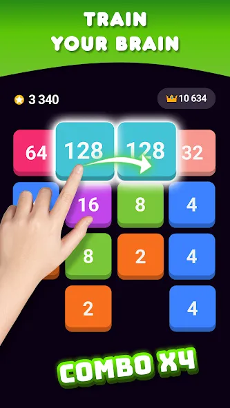 2048: Puzzle Game! Merge Block — Мод: Много денег — скриншот 5