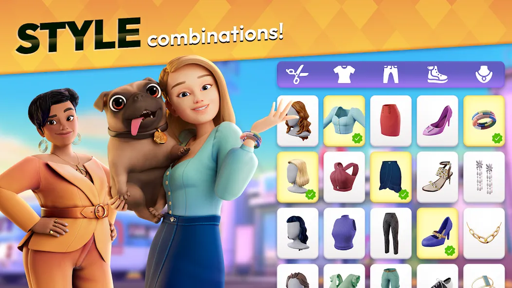 Makeover Match - Fashion Game на Андроид — Мод Много денег — скриншот 4