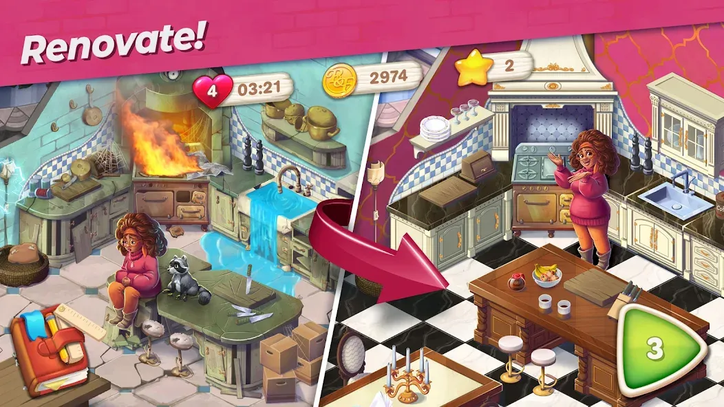 Скачать Penny & Flo: Home Renovation (Мод: Много денег) на Андроид — скриншот 3