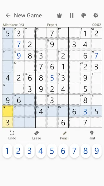 Killer Sudoku - Sudoku Puzzles MOD APK на Android — Все подсказки и премиум разблокированы — скриншот 4