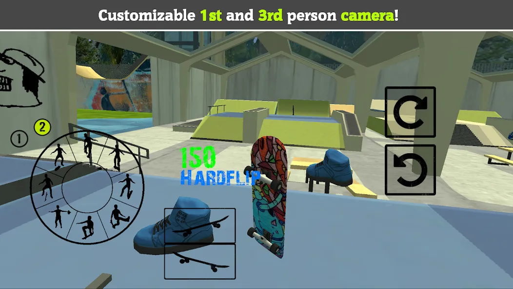 Skateboard FE3D 2 (Мод Много денег и все разблокировано) — скриншот 3 Skateboard FE3D 2 (Мод Много денег и все разблокировано) — скриншот 3