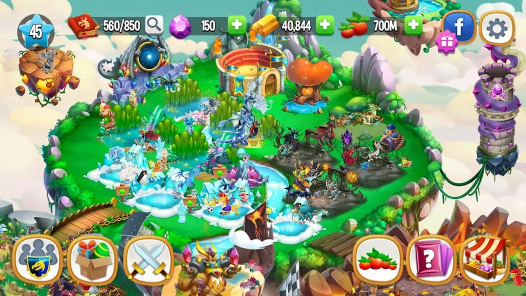 Скачать Dragon City: Mobile Adventure — Последняя версия (Много денег) — скриншот 4 Скачать Dragon City: Mobile Adventure — Последняя версия (Много денег) — скриншот 4