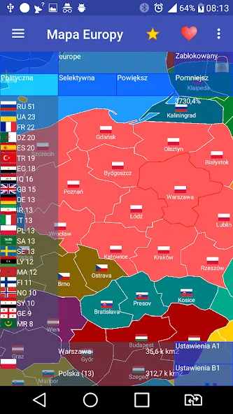 Europe map — Взломанная версия (Все карты открыты) — скриншот 1