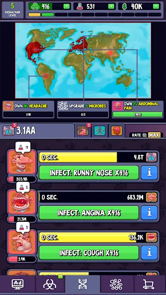 Скачать Idle Infection на Андроид — Много денег — скриншот 5
