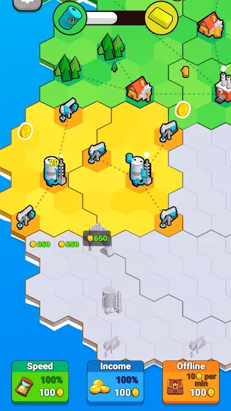 Скачать взлом Factory World: Connect Map на Андроид — Много денег — скриншот 3