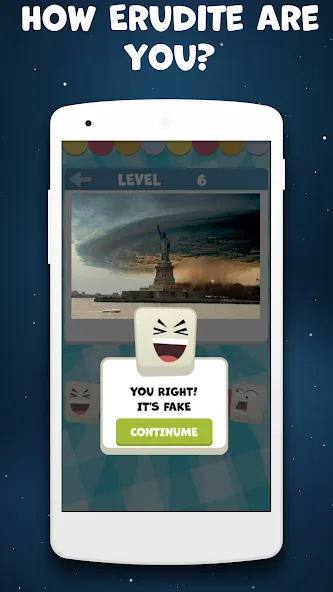 Real or Fake Test Quiz Mod APK Все уровни открыты и без рекламы — Скачать на Андроид — скриншот 1