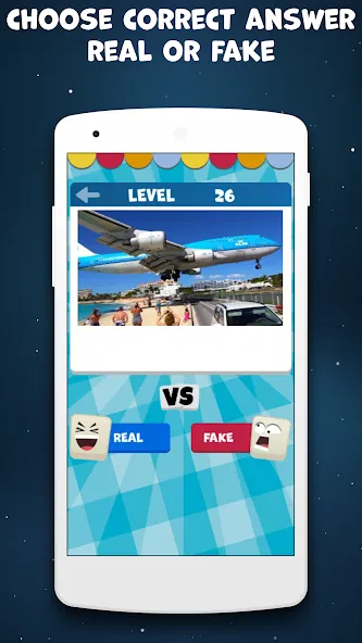 Real or Fake Test Quiz Mod APK Все уровни открыты и без рекламы — Скачать на Андроид — скриншот 2