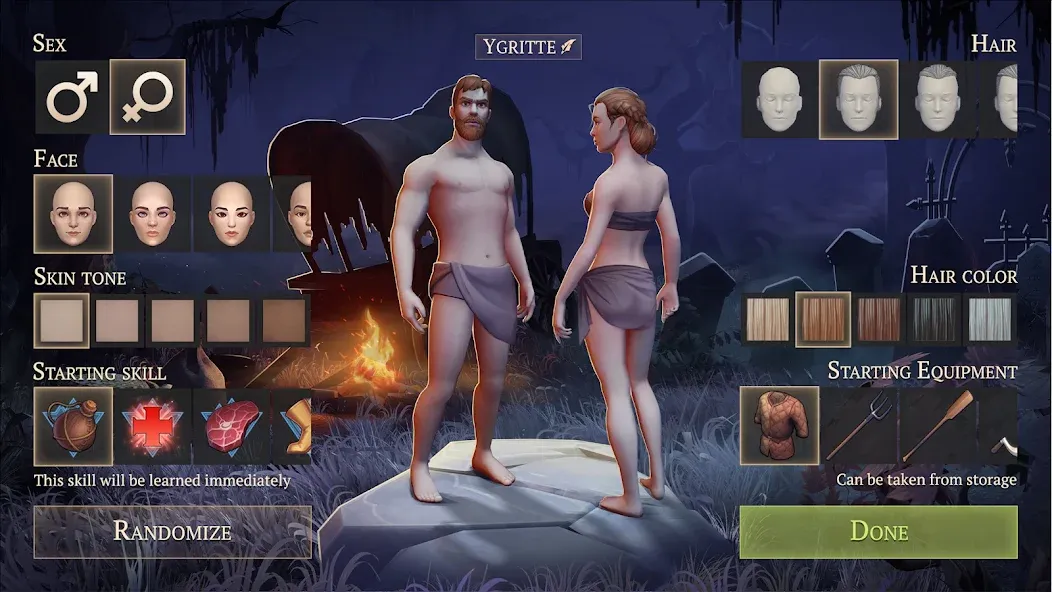 Взломанная Grim Soul: Dark Survival RPG на Андроид — Много энергии и бессмертие — скриншот 1