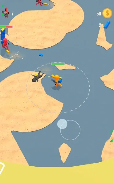 Stickman Fight: Battle Arena MOD APK — Много денег — скриншот 5