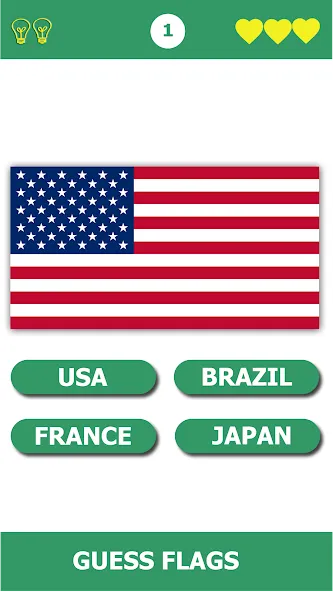 Взломанная Flag Quiz Gallery: Quiz, Guess на Андроид — Все уровни разблокированы — скриншот 1 Взломанная Flag Quiz Gallery: Quiz, Guess на Андроид — Все уровни разблокированы — скриншот 1