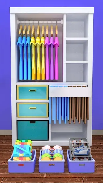 Скачать взлом Fill the Closet: Organize Game на Андроид — Все открыто — скриншот 5