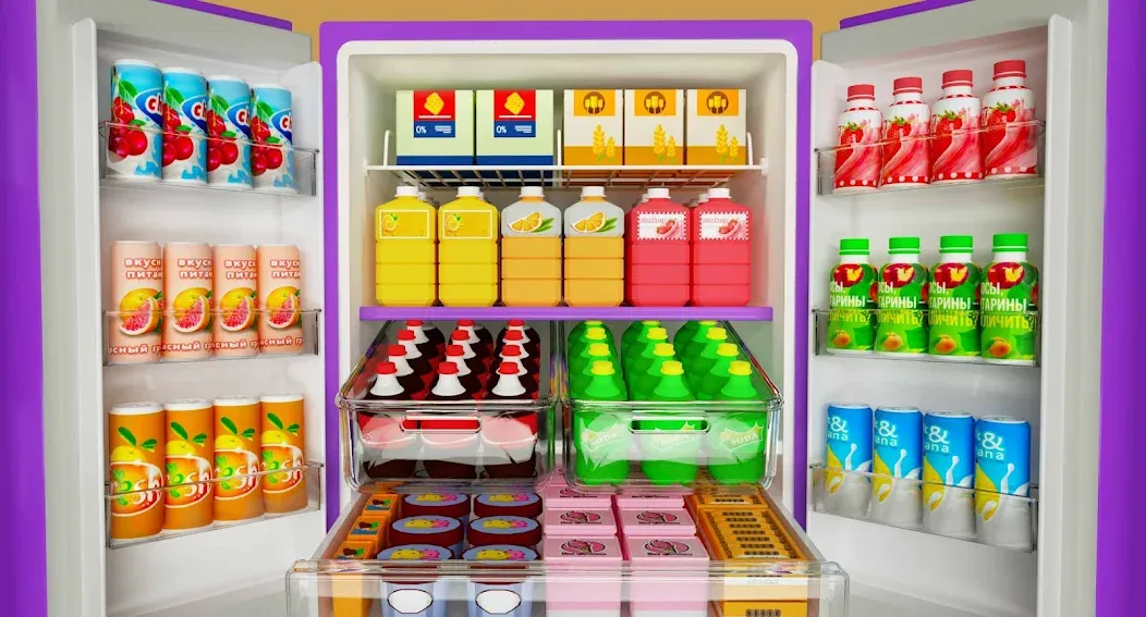Fill Up Fridge：Organizing Game — Мод: Все открыто — скриншот 1