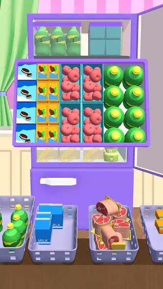 Fill Up Fridge：Organizing Game — Мод: Все открыто — скриншот 4