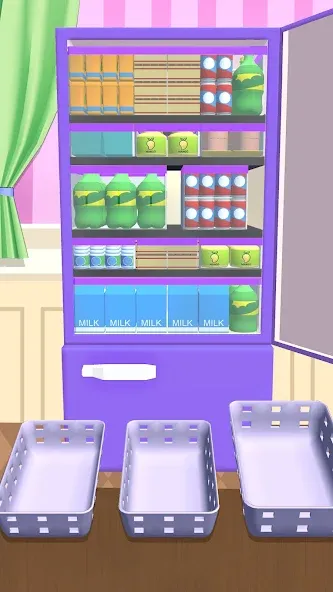 Fill Up Fridge：Organizing Game — Мод: Все открыто — скриншот 5