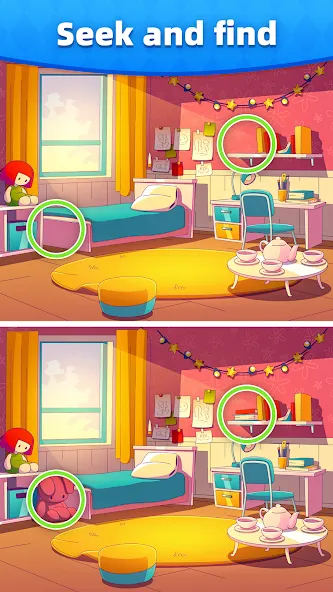 Скачать Differences, Find Difference с модом — Все подсказки разблокированы — скриншот 2