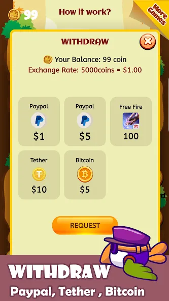 Flap To Earn (Мод Много денег) — скриншот 3
