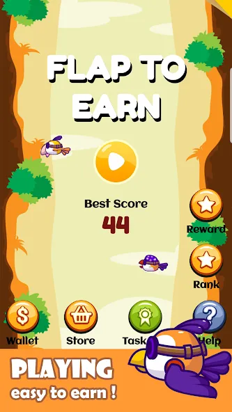 Flap To Earn (Мод Много денег) — скриншот 5