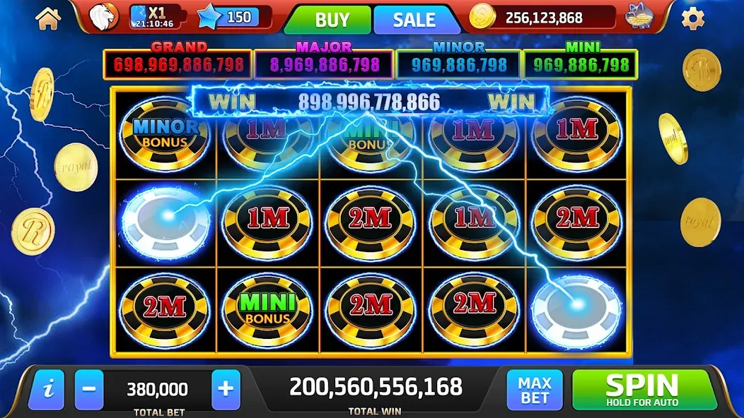 Royal Jackpot Casino Machines на Андроид — Много денег — скриншот 3